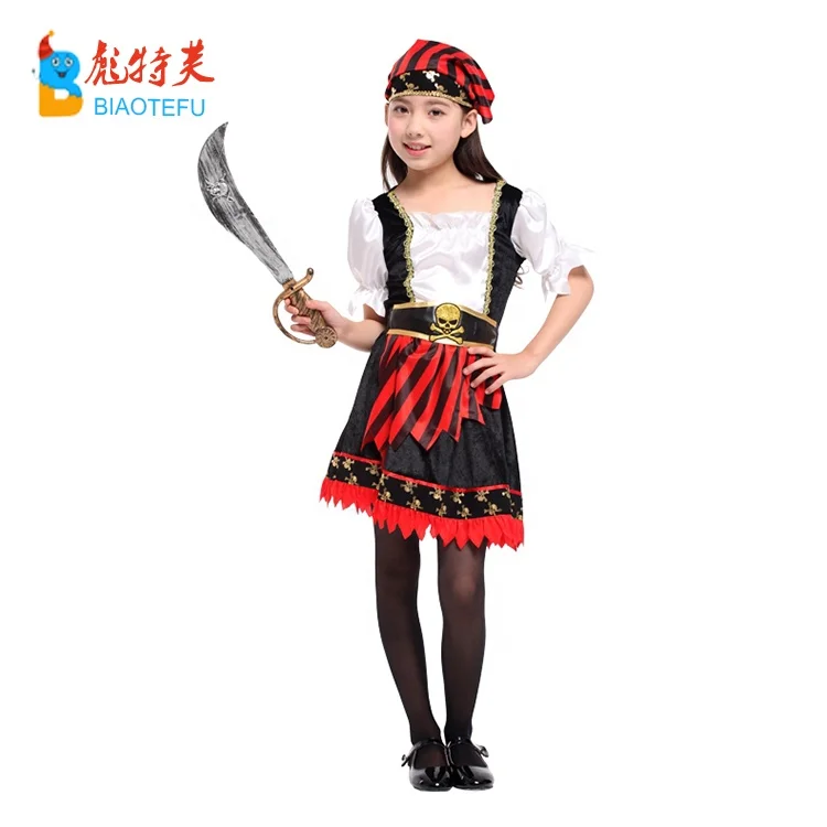 pirate girl cosplay dress belt headband costumes