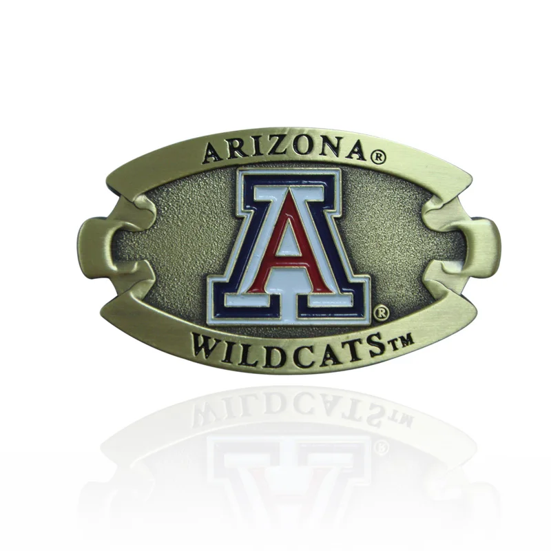 Custom design western cowboy old silver metal belt buckle