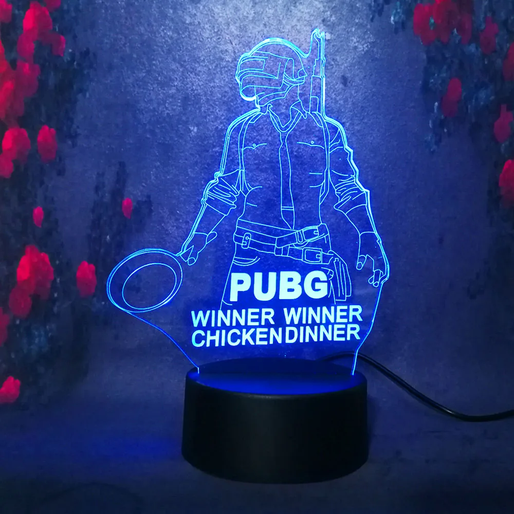 Touch Sensor 7 colorful changing Boy Kids Toy Home Decor Christmas Gift Battle Royale Game PUBG TPS SCAR-L Rifle LED Night Light
