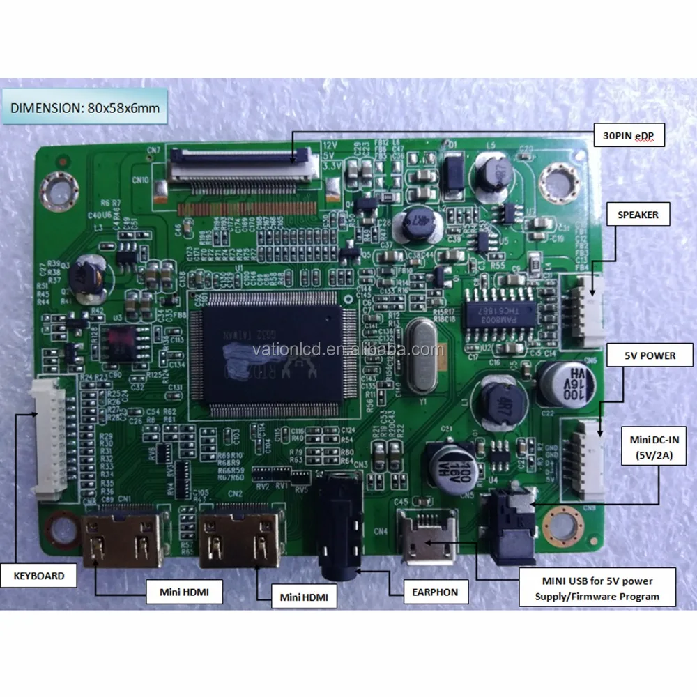 RT2556T eDP 30pin 1920x1200 Супер тонкая плата управления USB/аудио вход плата с USB 5 в источник питания