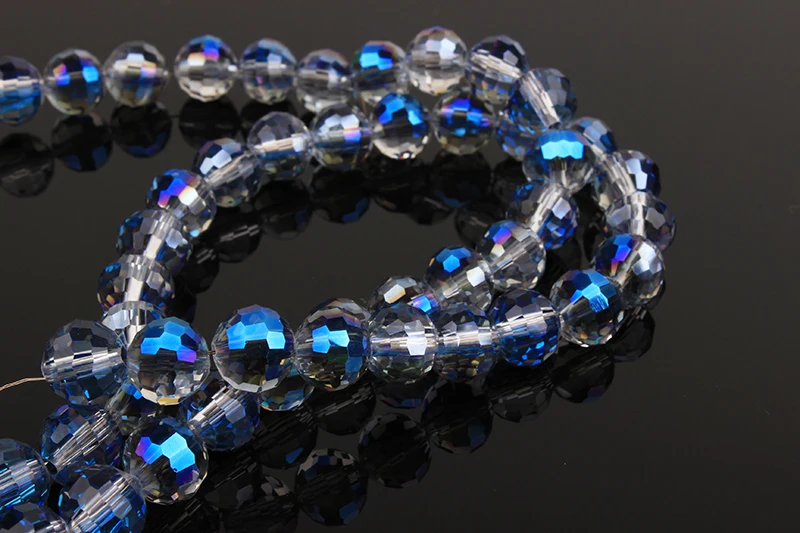 2017 fashion bicolor shiny clear faceted crystal glass bead curtain for decorating