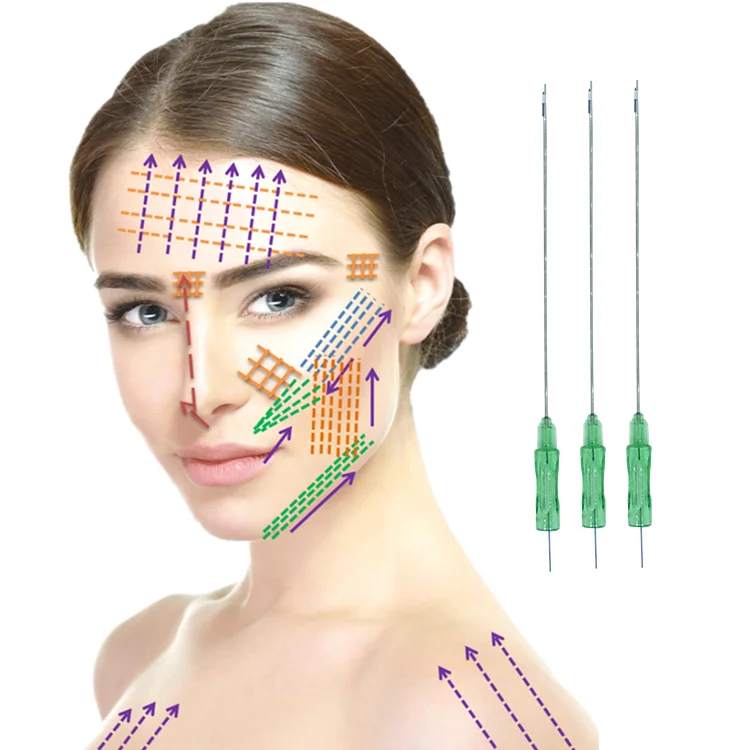 Thread CE COG 4D barbed suture with L Cannula 21g100mm lift hilos tensores Pdo Thread with fast delivery