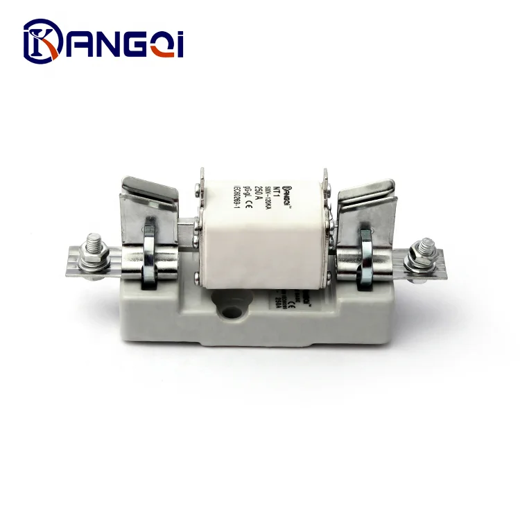 
HRC 250A blade fuse porcelain fuse holder NT1NH1 high Breaking Capacity and Low Voltage Usage ceramic fuse base 