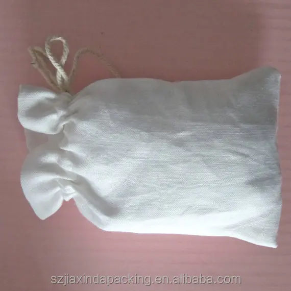 Soft Cotton Linen Drawstring Bag