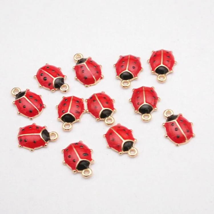 Fashion zinc alloy custom colorful enamel beatle charms pendants for jewelry making
