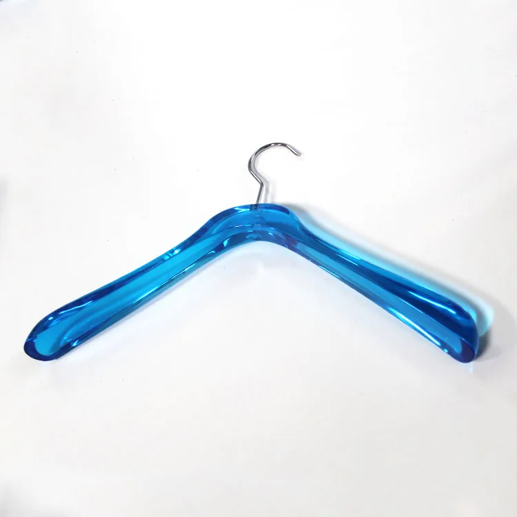 Shenzhen wholesale hotel plastic clear garment cloth hanger rack acrylic clothes hangers for coat