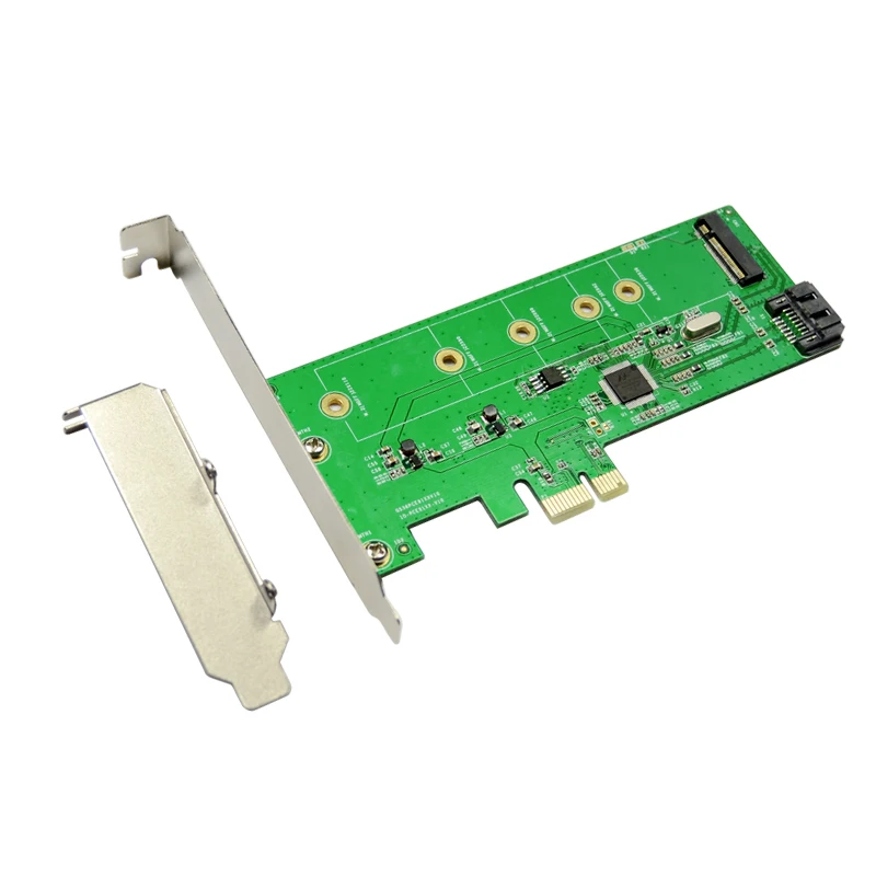 IOCREST PCIe TO M.2(NGFF)+1SATA6G(Hybrid HDD/SSD Hybrid HDD M.2 SATA SDD Controller,Marvell 88se9130 chipset