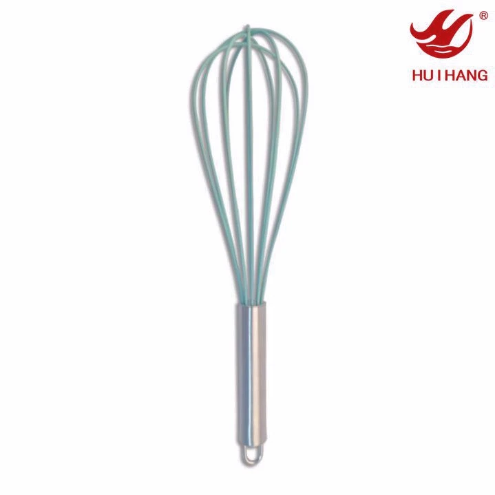 Silicone Egg Whisk Set of 3 - Stainless Steel Whisk for Blending, Whisking, Beating & Stirring