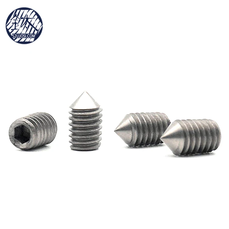 M5 Titanium Hex Socket Set Screws With Flat Point DIN913