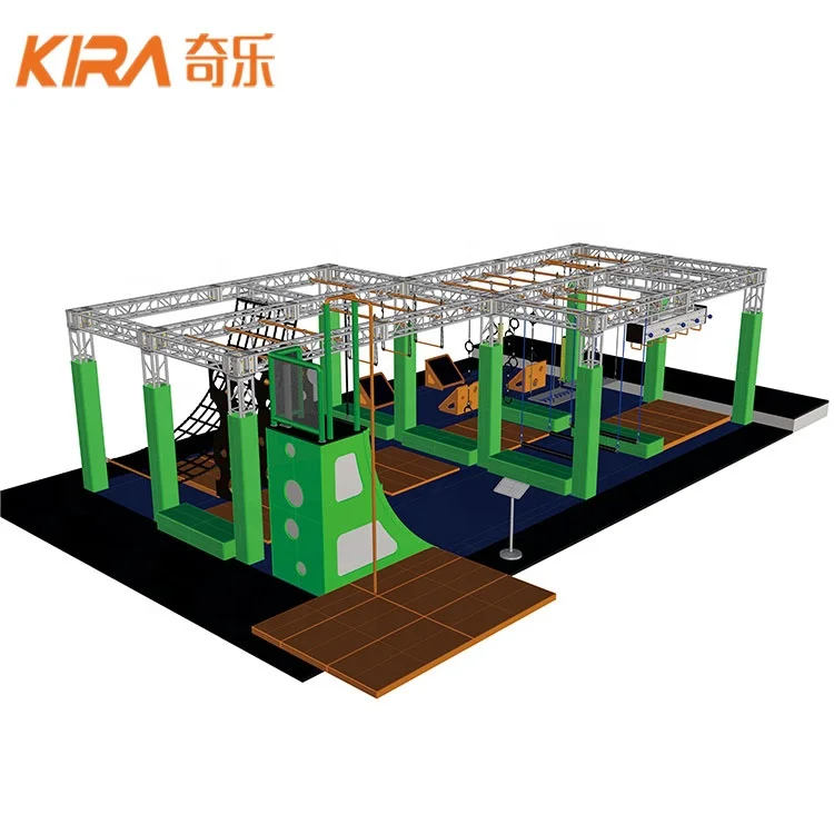 Kids adventure play equipment indoor playground park Commercial Used Obstacle Course Ninja Warrior