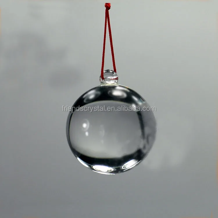 
50mm Smooth Glass Crystal Ball with Hanging Hole 