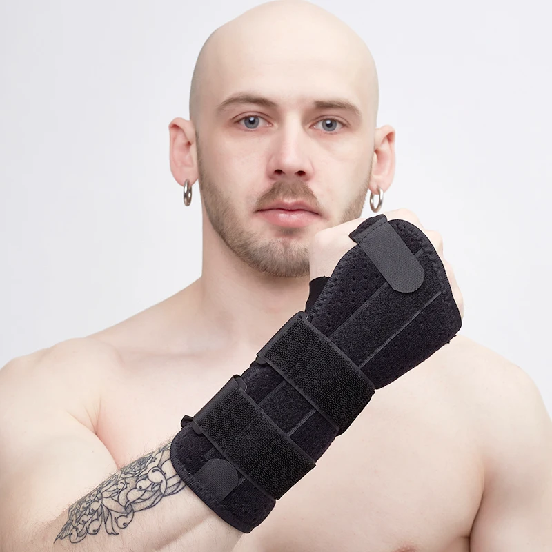 breathable Stabilizer Carpal Tunnel  Adjustable Sponge Comfortable Palm Wrist support band Protector Brace with hinge splint
