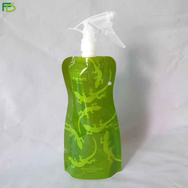 Collapsible Portable Trigger Mist Spray Water Bottle - BPA Free with Carabiner Clip for Easy Travel