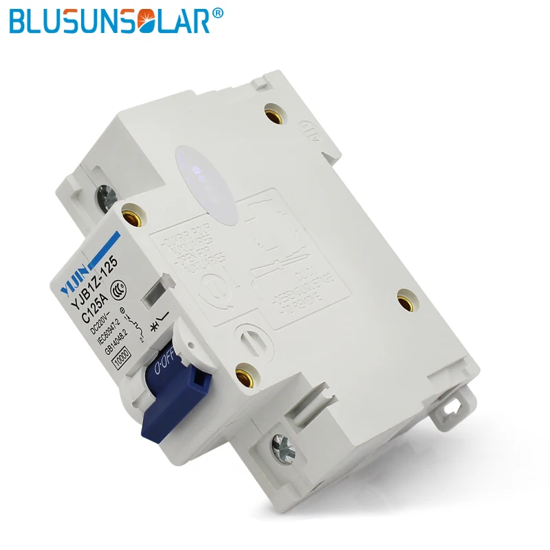 2pcs a lot Mini PV Solar system protection 1P 125A 220V MCB DC Circuit breaker schneider
