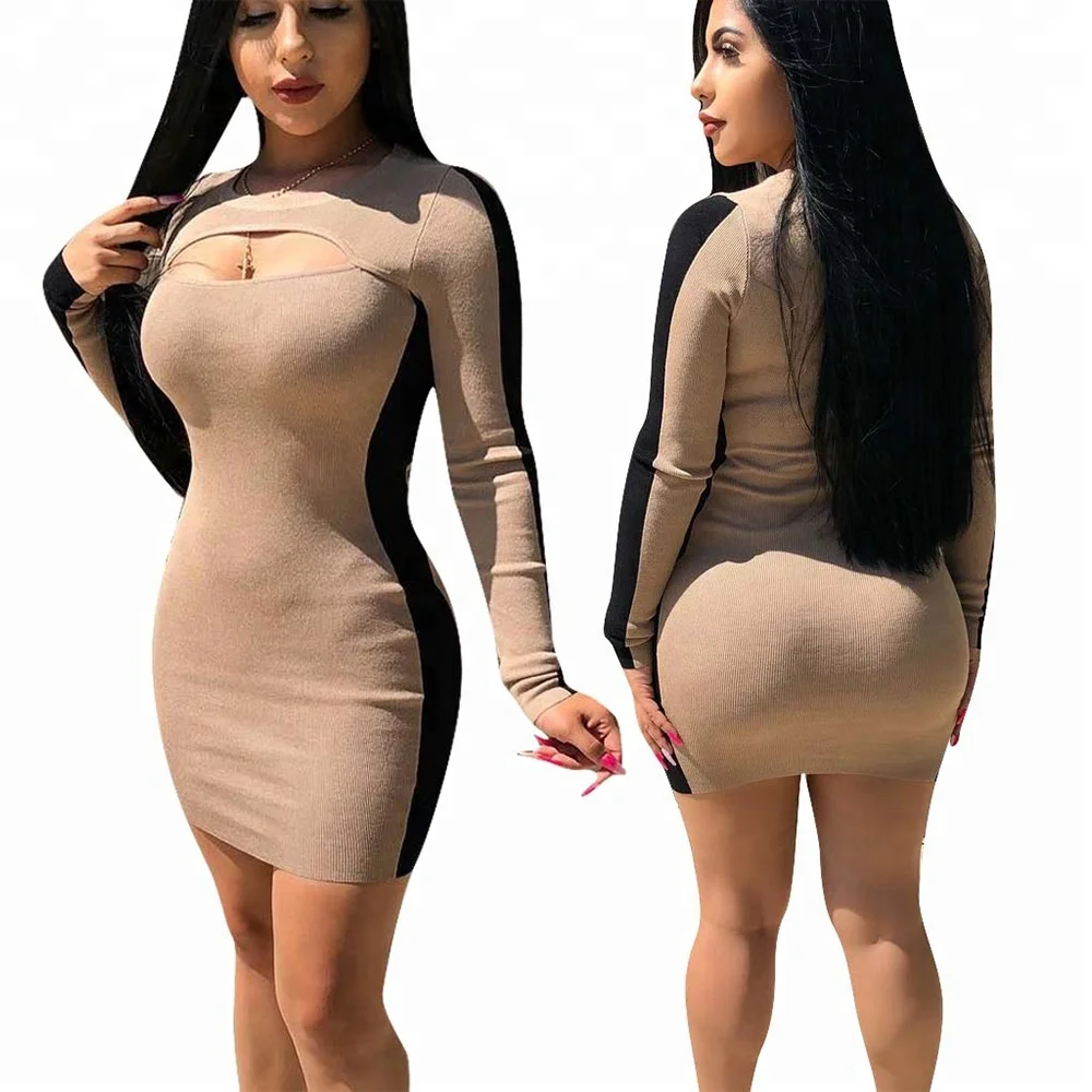 New arrival ladies fashion sexy mini dress women club bondage dress