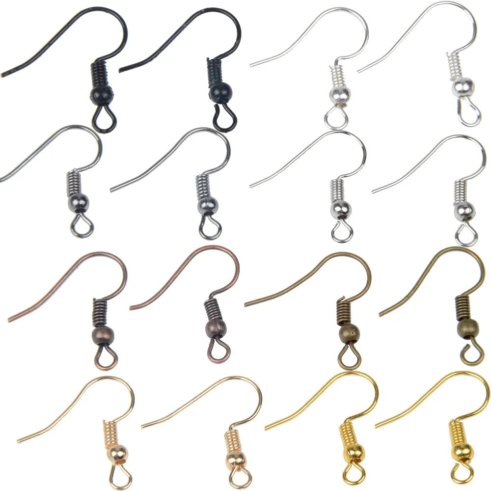 Chanfar 200PCS/Bag Earrings Hooks Clasps Findings Component for Jewelry Making