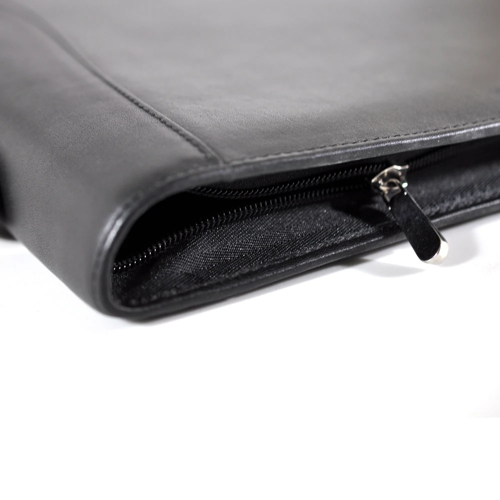
embossing conference A4 document leather file folder for interview 