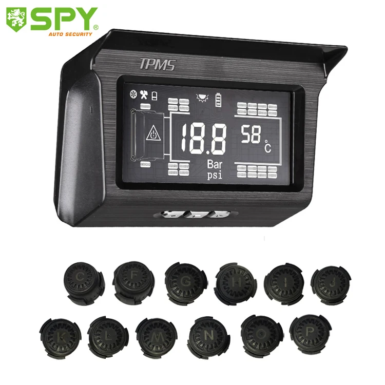 Spy solar power 200 Psi external sensor bus truck TPMS