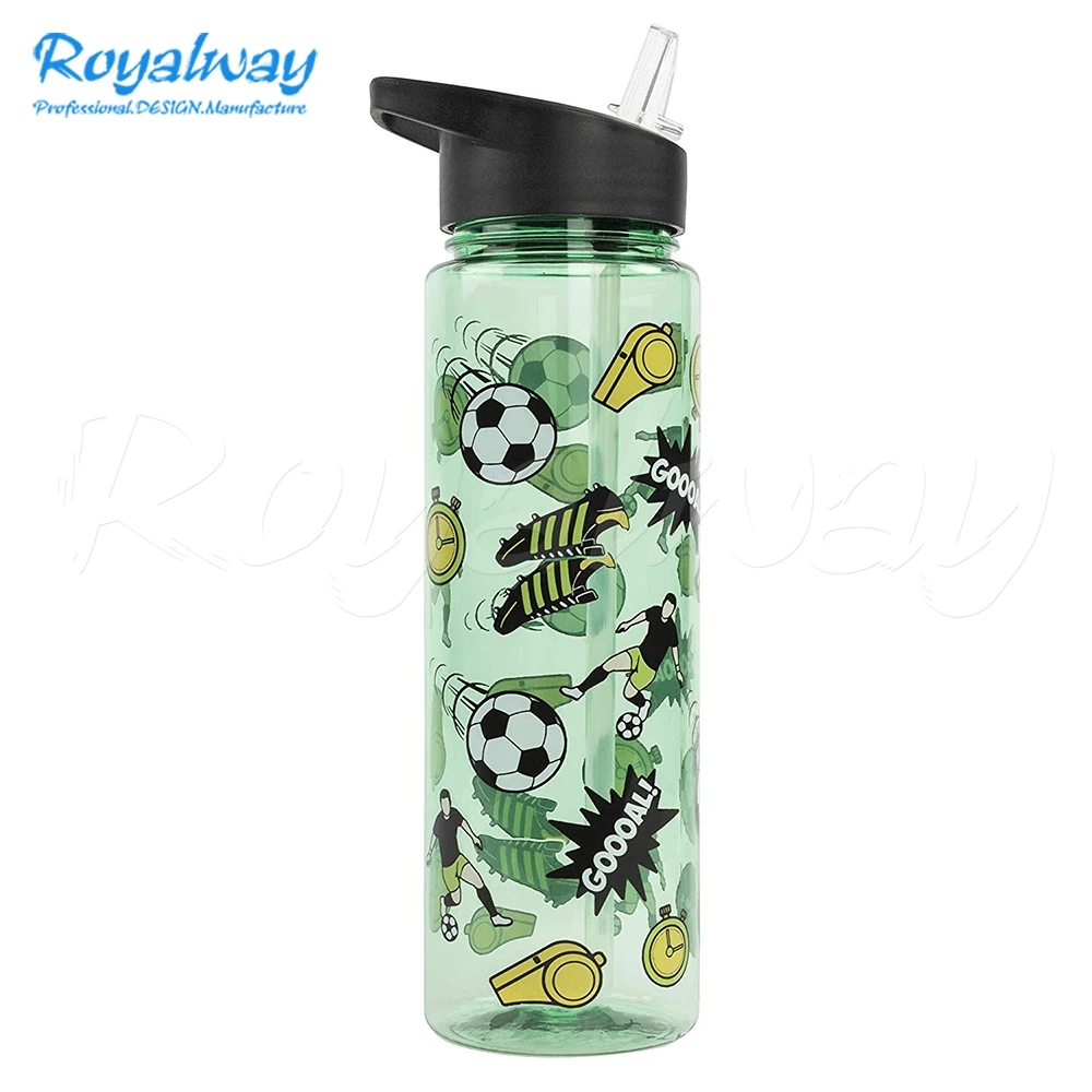 Portable Leak Proof Kids Sport Water Bottle Reusable Plastic Juice Bottle with One Click Flip Lid