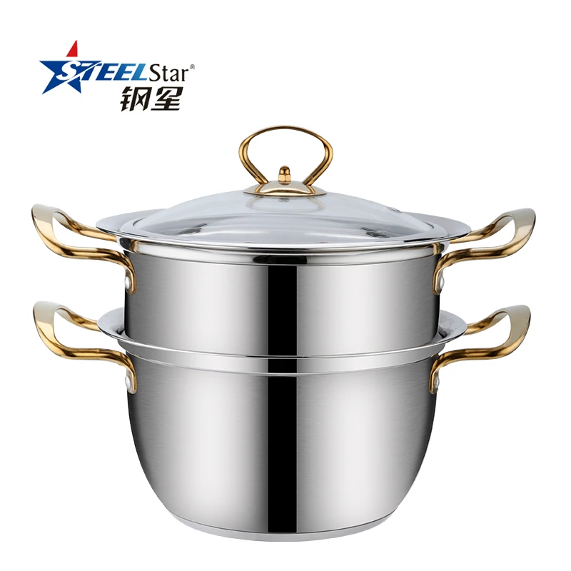 
High quality 2 layers stainless steel 304# steamer pot 
