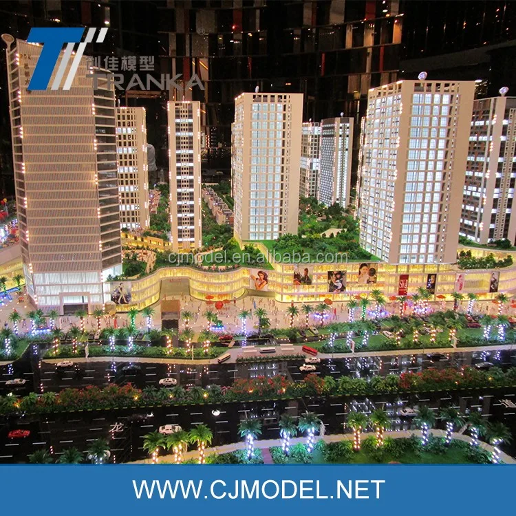 1/100 commercial street maquette for shopping mall / architecture model making