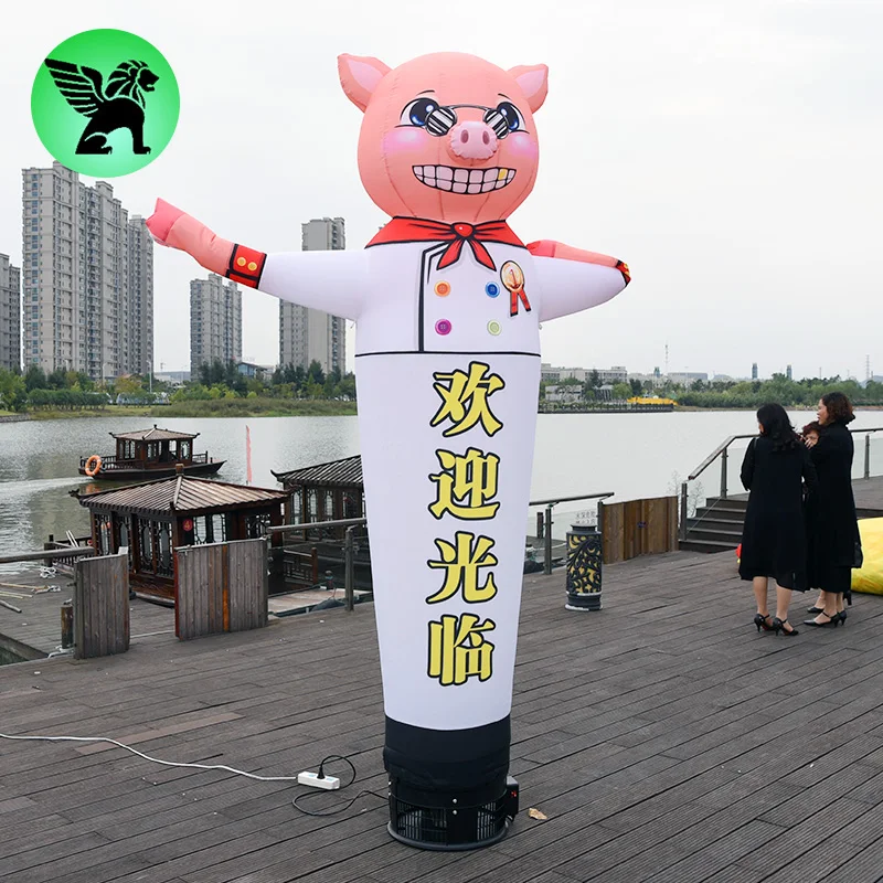 Restaurant promotional inflatable decoration cool chef pig inflatable model for advertising ST1338