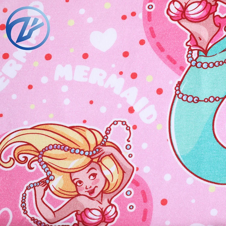 
Customized fabric 95 cotton 5 lycra 250gsm digital print fabric cut service 