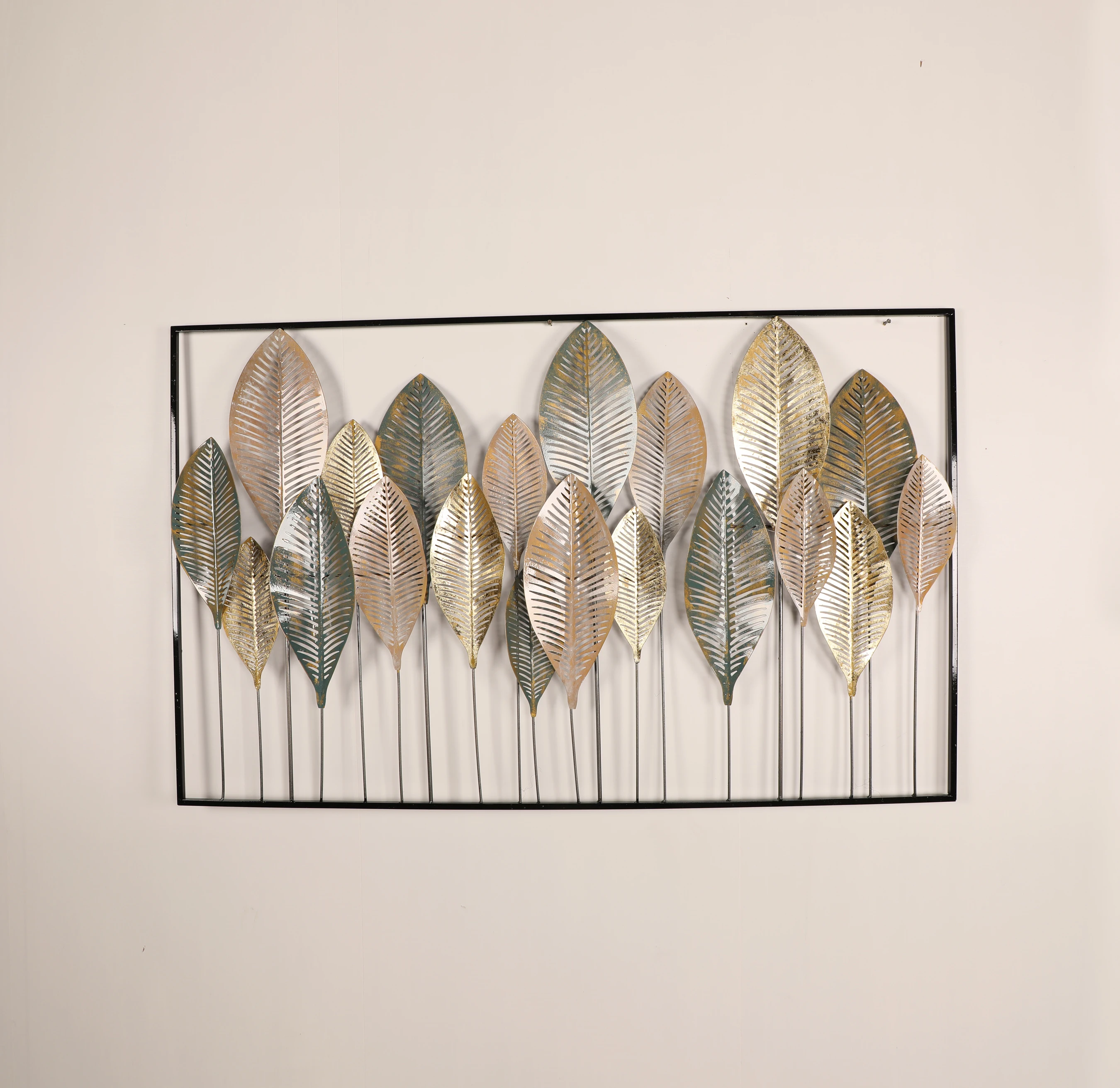 Художественные листья, металлические украшения, 3D декоративные металлические стены для украшения дома