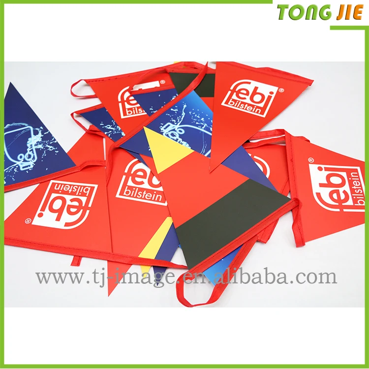 Китайская рекламная лента для флажков, сделанная на заказ, миниатюрные треугольные флаги