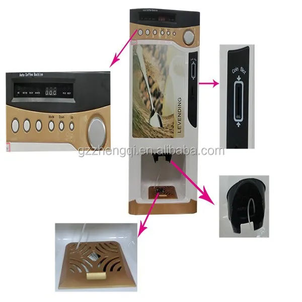 Кофемашина Эспрессо, полностью автоматическая кофемашина, торговый автомат для мгновенного кофе (ZQW-303v)