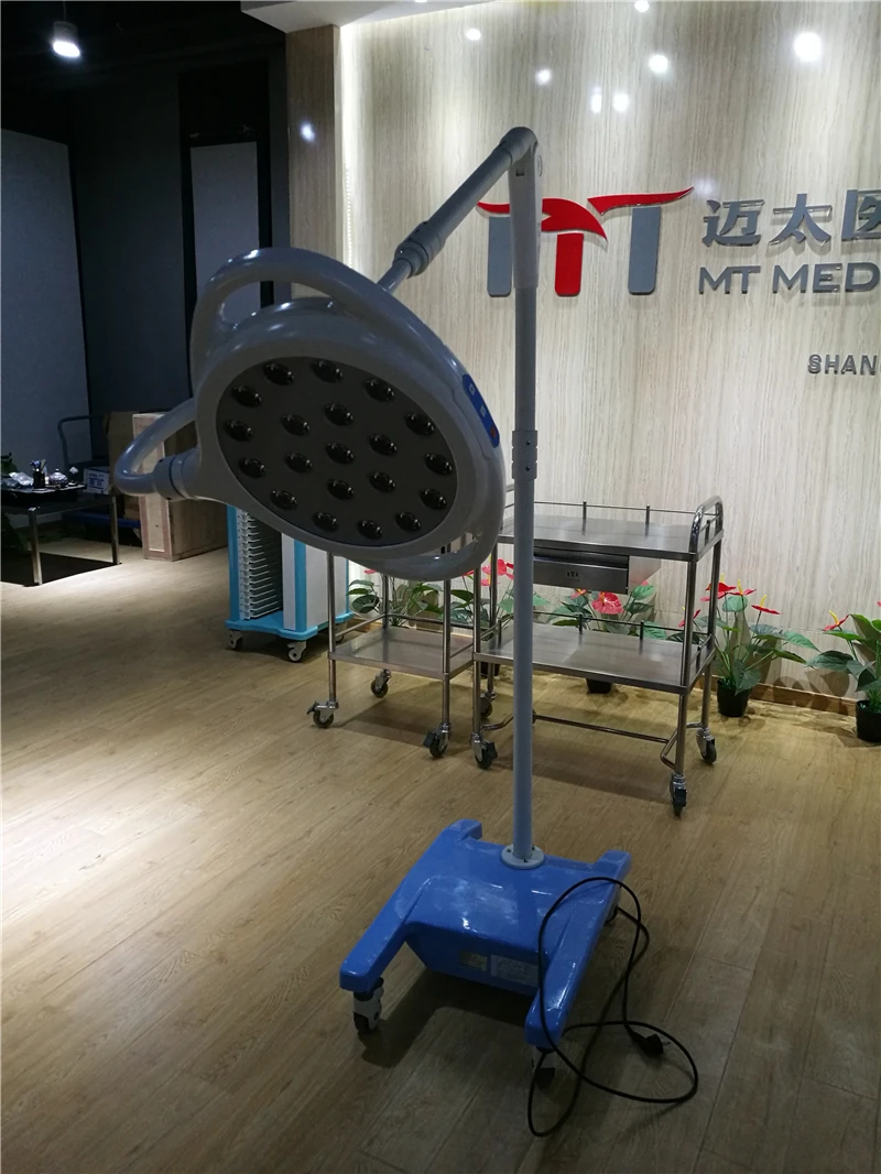 Hospital shadowless Portable Mobile Floor Standing surgical operating lamp