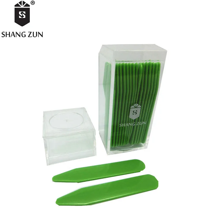 Cheap custom high quality portable durable plastic men shirt collar stays 20 PCS