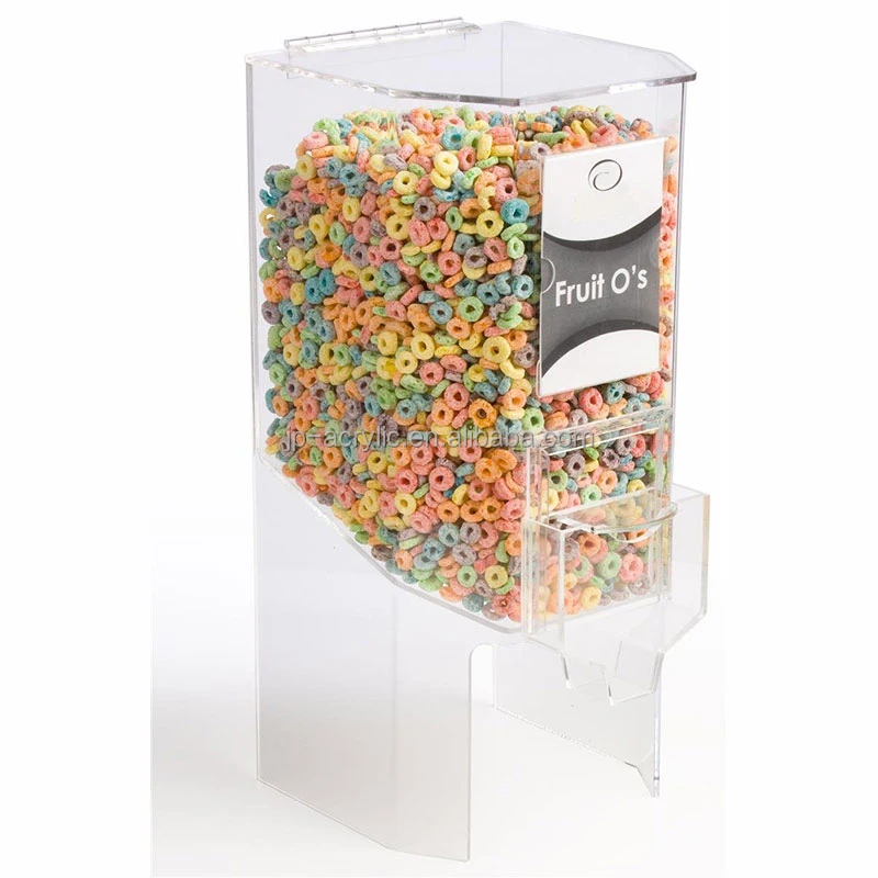 Commercial Breakfast Single Clear Acrylic Plastic Cereal Dispenser