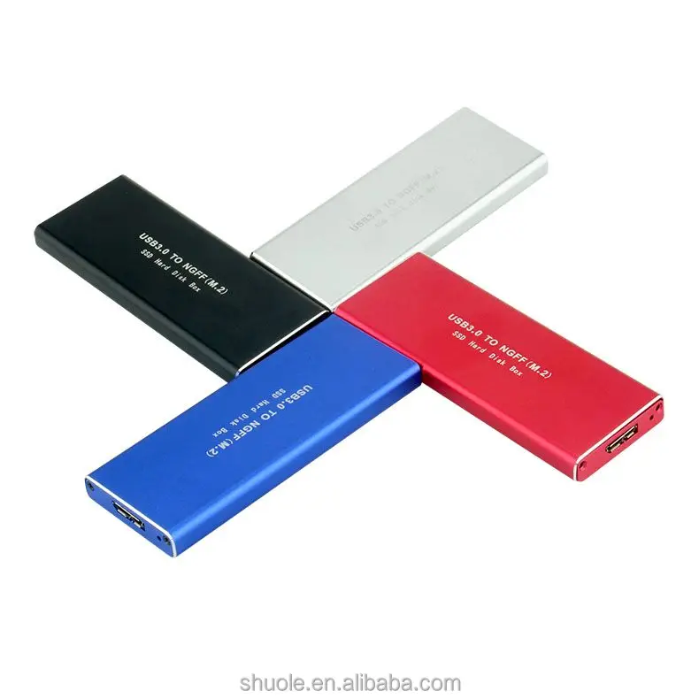 M.2 NGFF Enclosure Easy Install USB3.0 External SSD Adapter 5Gbps Support UASP for 2230, 2242, 2260, 2280 Solid State Drive