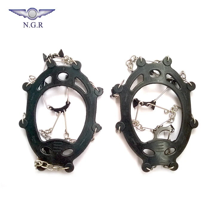 Non slip professional snow safety shoes 10 cleats snow ice grips