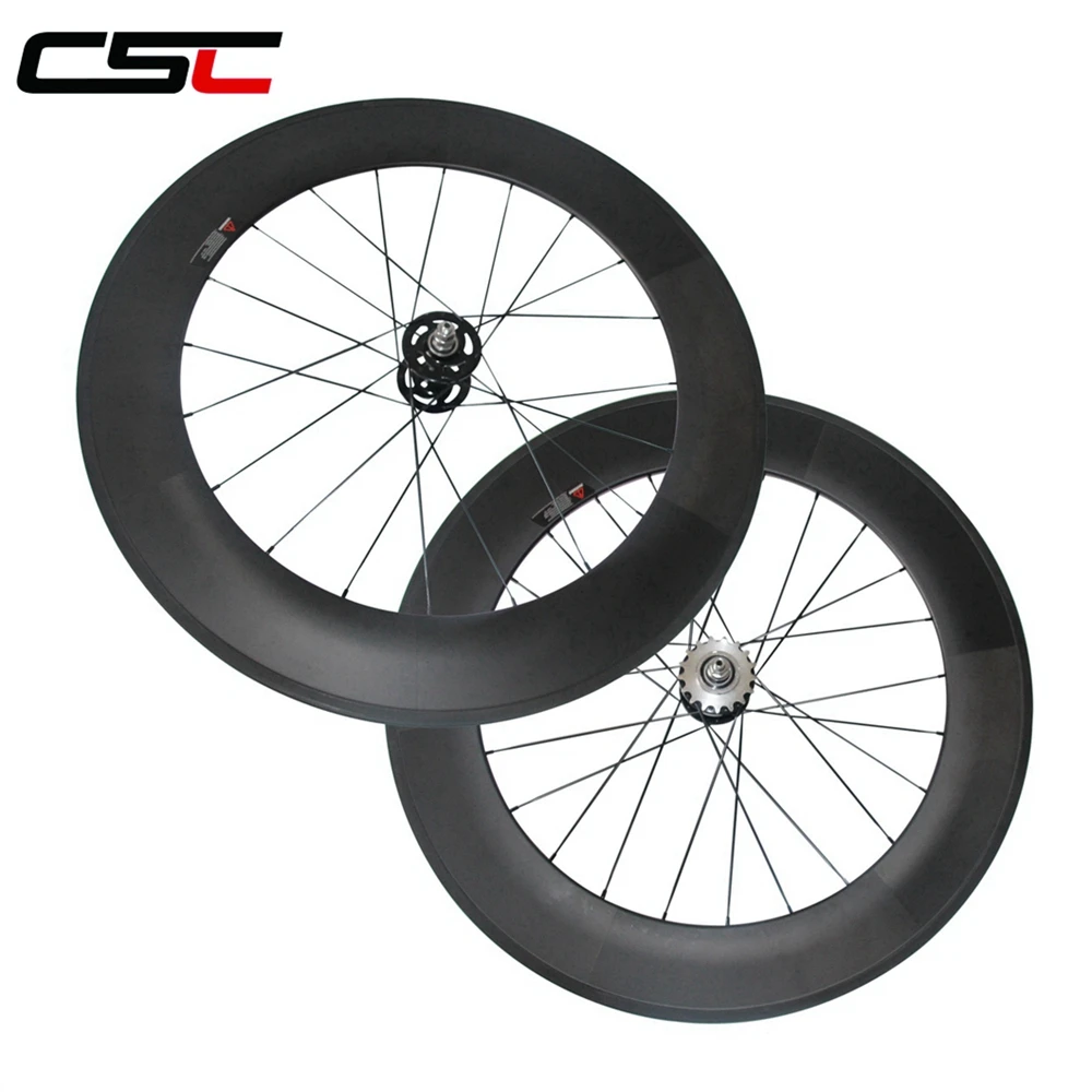 700C 88mm Tubular Carbon Fiber Track Bicycle Wheet Flip Flop Bicycle wheelset