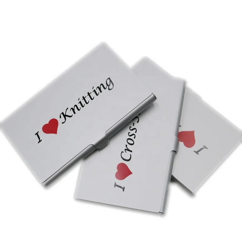 Hot sale Customized logo business card holder Aluminum card case