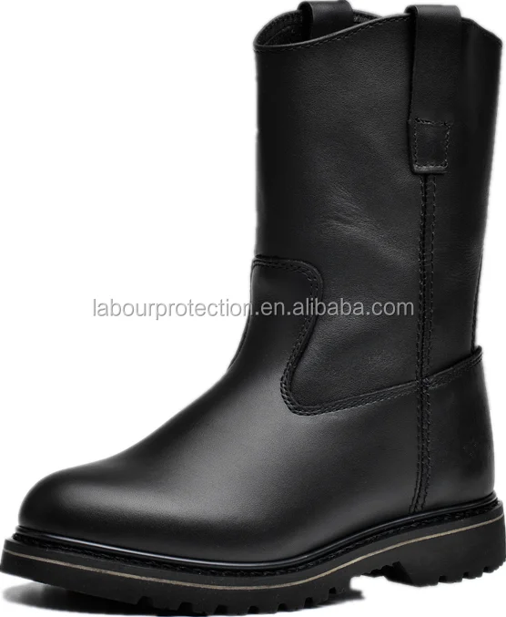 Высокие кожаные защитные рабочие ботинки, тянущиеся рабочие ботинки