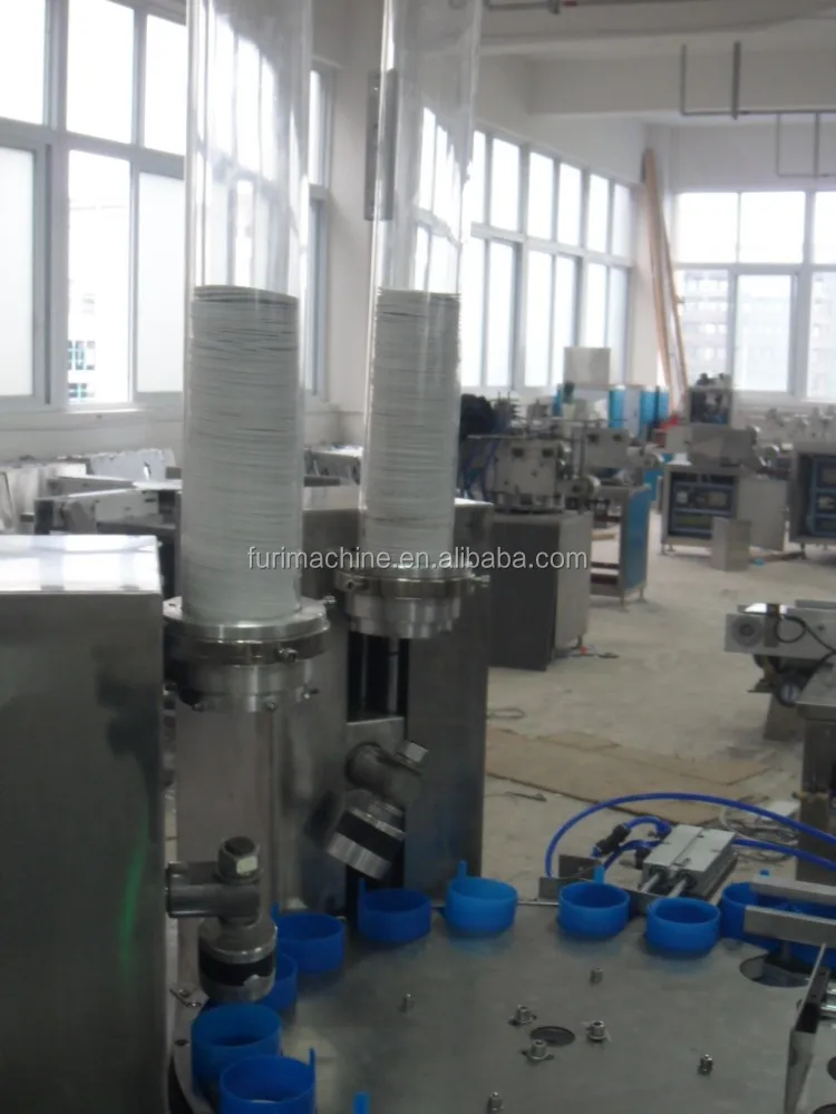 Non spill Cap foam Liner inserting machine