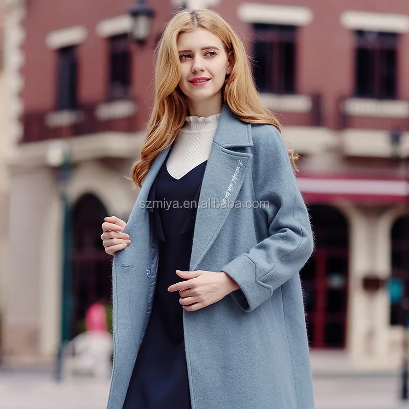  2017 Модное Длинное Стильное женское Шерстяное Пальто Женское зимнее пальто