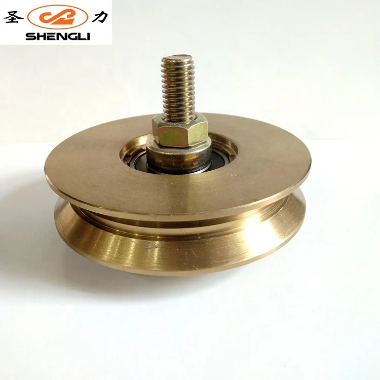 Wholesale factory price 100mm Y groove Metal fence gate pulley wheels with bearings