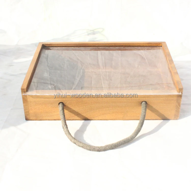 
Handle box wooden box with Acrylic lids 