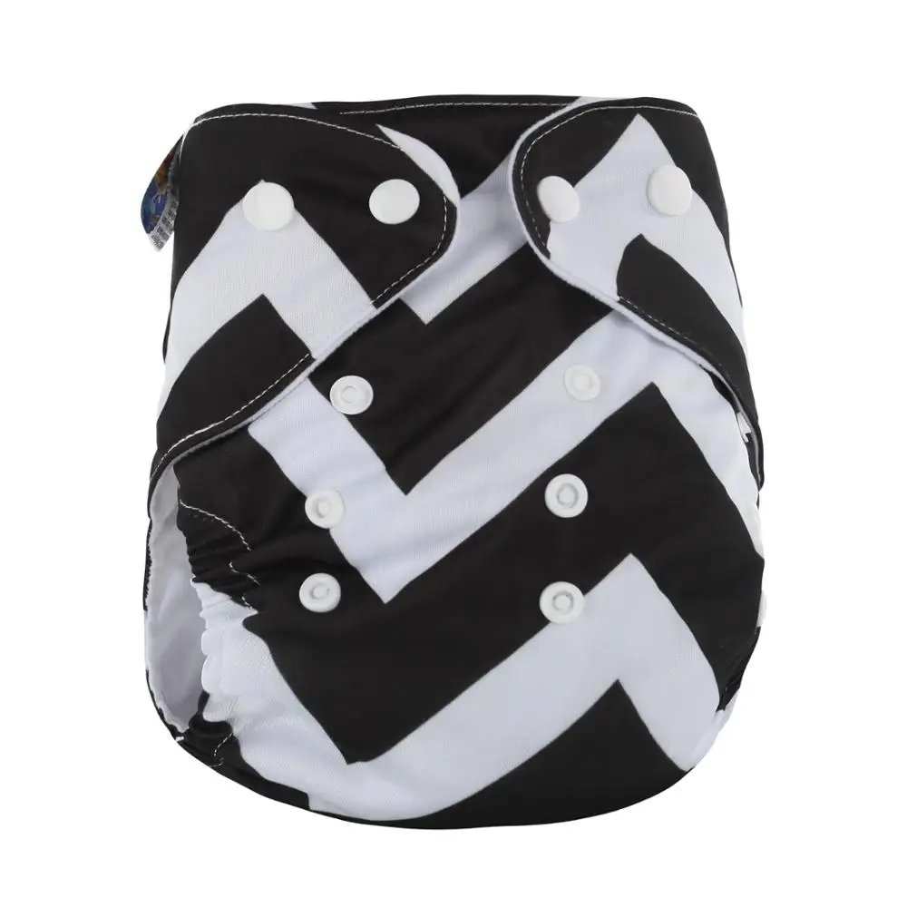 New diapers for babys reusable Single row PUL printed cloth diaper washable china factory prices