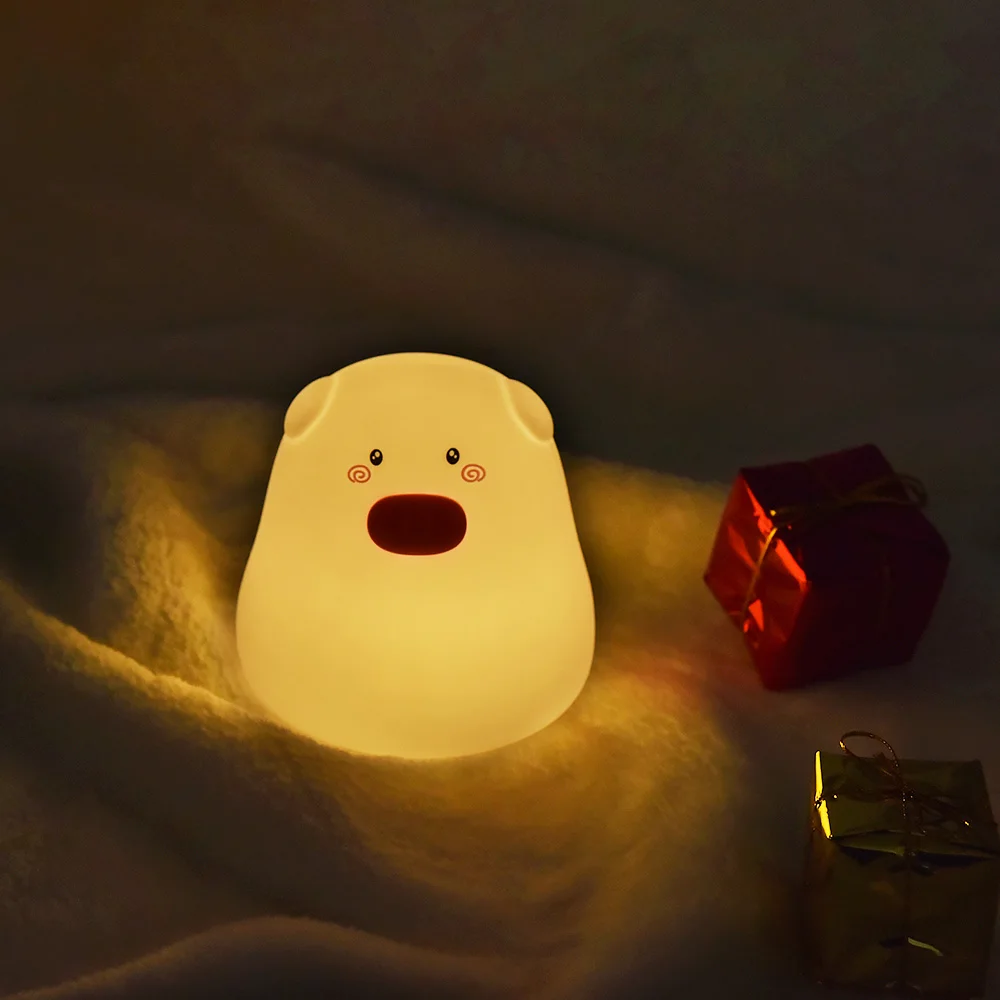 Animal Shaped Lamp Children Table Bebe Lampara Usb Led Bedside Night Lights For Kids Silicone
