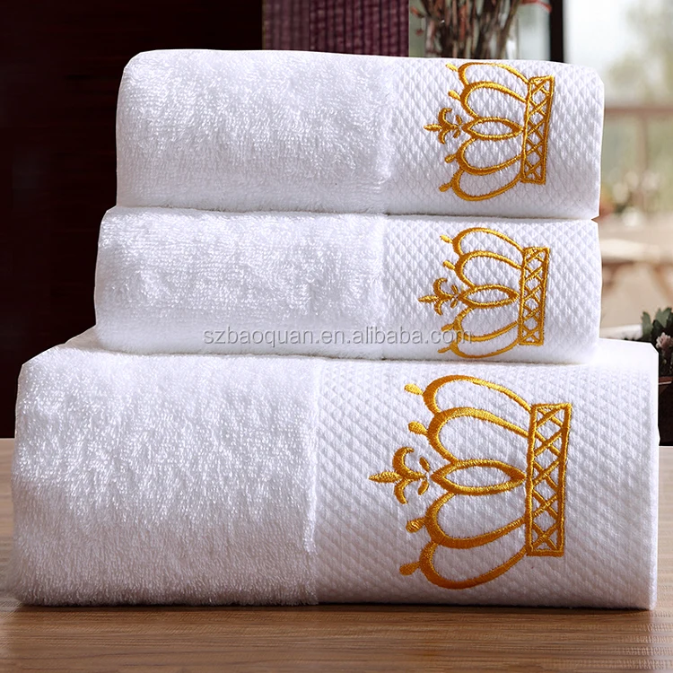 Custom 100% Cotton Baht Towel Manufacture Wholesale Dobby Border White Color 5 star Luxury Hotel Towels