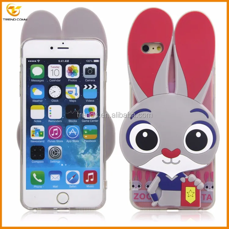 Bunny X Sticker PC + TPU Hard Back Case for iPhone 6 6s
