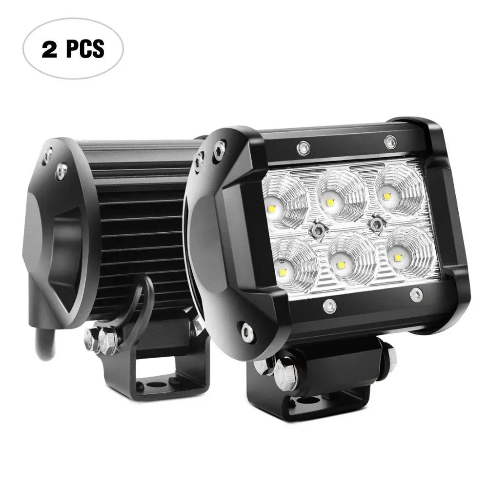 IP67 Waterproof Flood Beam LED Light Bar 4inch 18W for 4x4 Trucks Car ATV