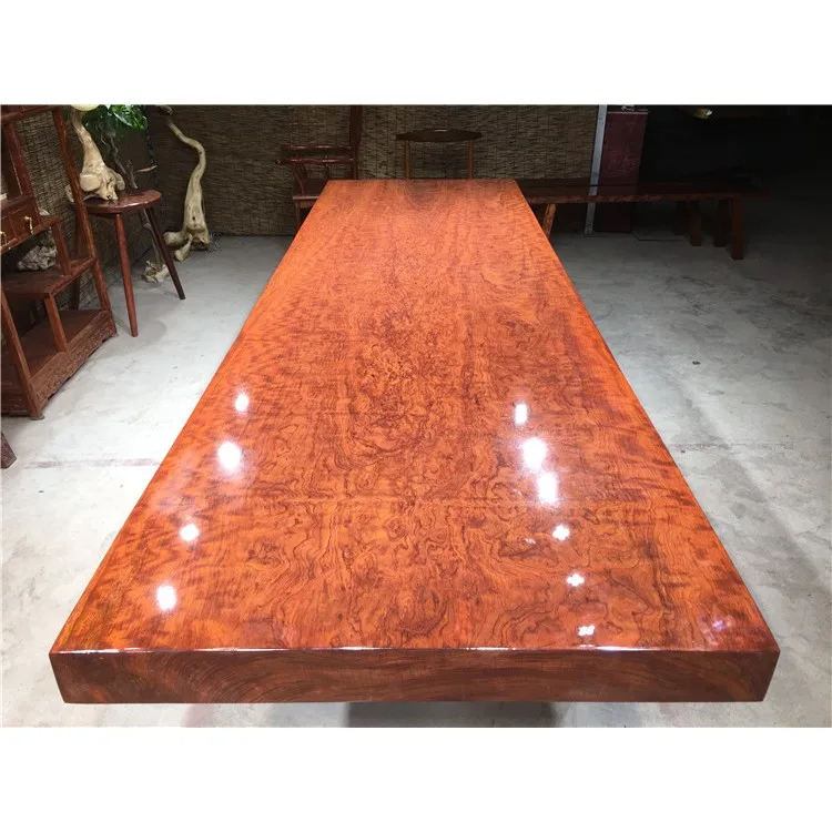 
Slabs Dining Tables Bubinga Long Solid Wood Table 