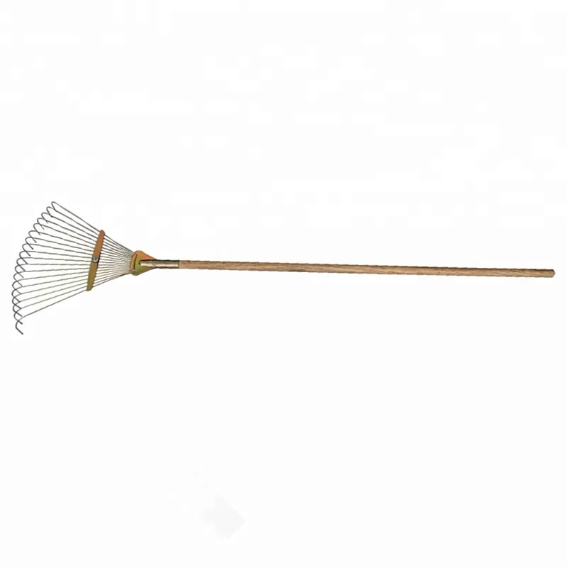 Professional Long Wooden Handle non-adjustable 17 teeth rake garden tool