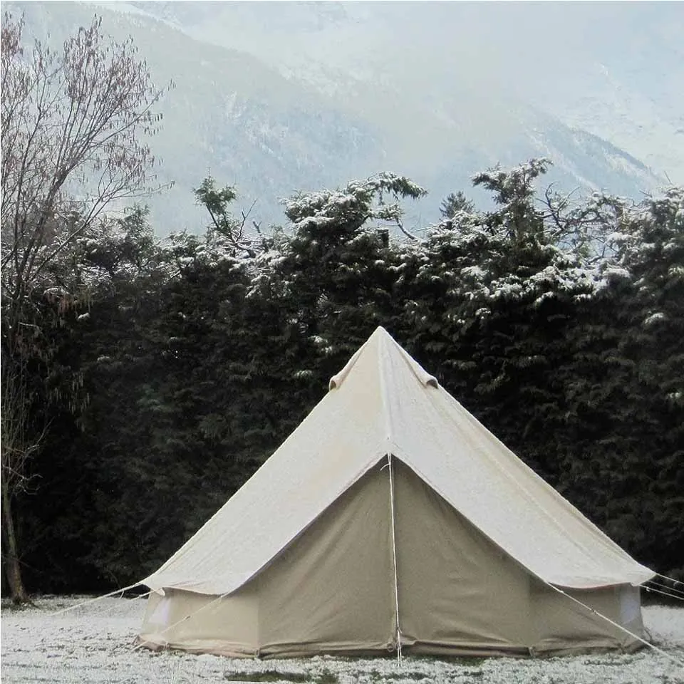 5M cotton canvas bell tent glamping luxury tent